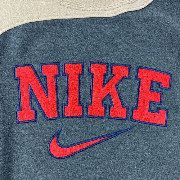 Nike Rework Beige / Grey Sweater Men's Size Medium (Fits like a size S) - Picture 4 of 11